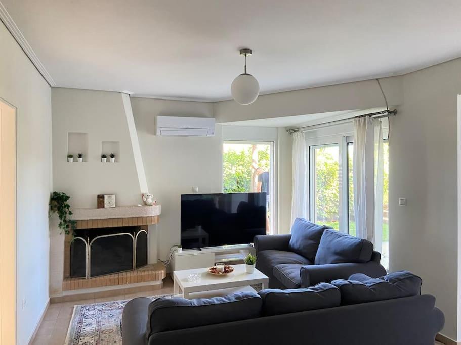 Cozy 2 Room Apartment With Garden Near Athens Air-Port Artemida  Exteriér fotografie