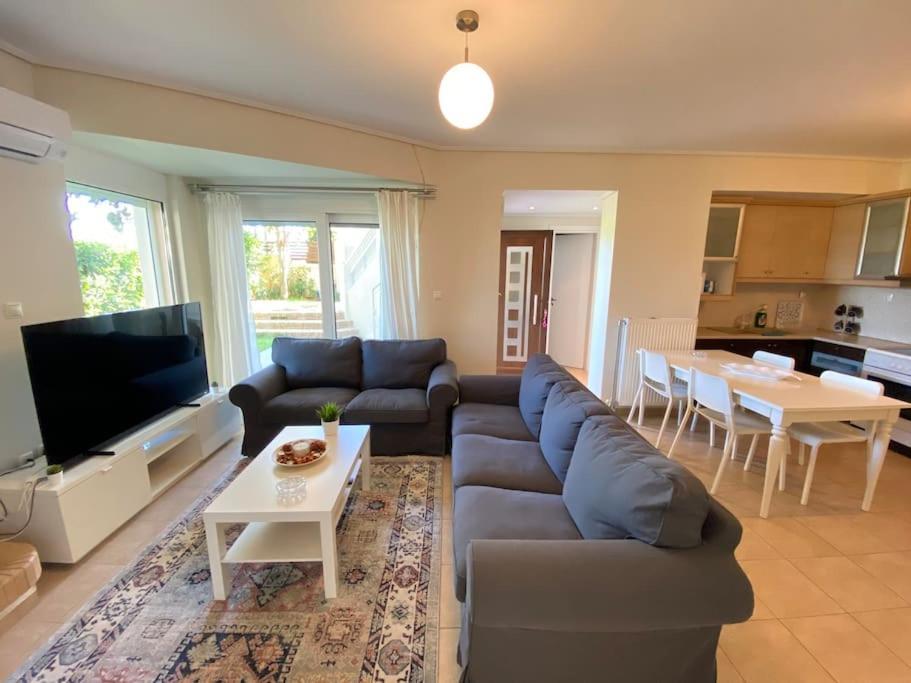 Cozy 2 Room Apartment With Garden Near Athens Air-Port Artemida  Exteriér fotografie